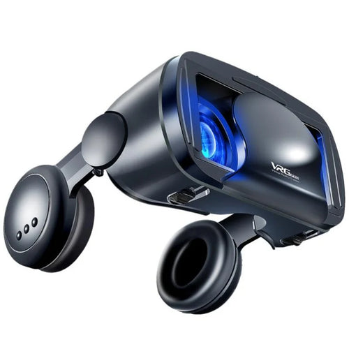 Gafas de realidad virtual (VR) con efecto de pantalla gigante IMAX, HD y 3D; visor tipo Google Cardboard compatible con teléfonos de 5 a 7 pulgadas y mandos de juego.