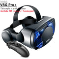 Gafas de realidad virtual (VR) con efecto de pantalla gigante IMAX, HD y 3D; visor tipo Google Cardboard compatible con teléfonos de 5 a 7 pulgadas y mandos de juego.