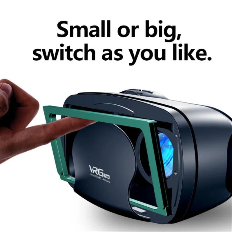Gafas de realidad virtual (VR) con efecto de pantalla gigante IMAX, HD y 3D; visor tipo Google Cardboard compatible con teléfonos de 5 a 7 pulgadas y mandos de juego.