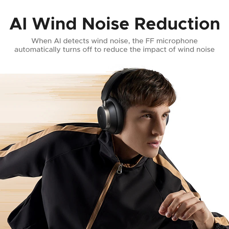 Auriculares inalámbricos UGREEN Studio Pro con cancelación activa de ruido (ANC) de 48 dB, Bluetooth, diseño circumaural (over-ear), audio de alta resolución (Hi-Res), códec LDAC y 120 horas de autonomía.