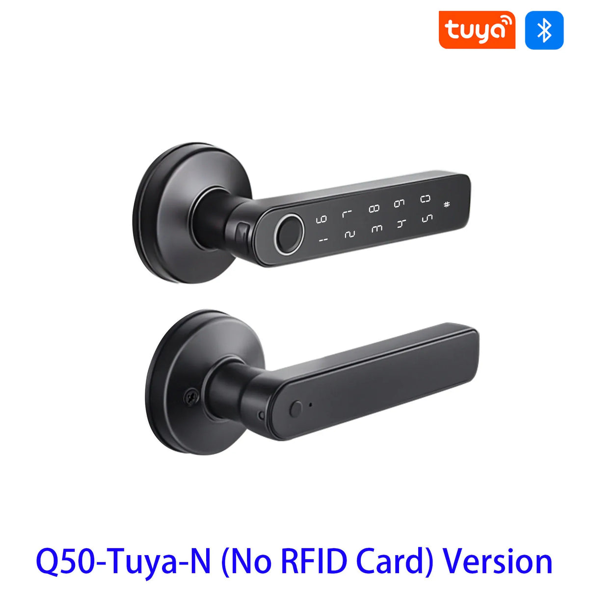 Cerradura inteligente M5 Tuya BLE con lector de huellas dactilares; cerradura electrónica digital con desbloqueo mediante contraseña, llave, tarjeta IC (opcional) o aplicación Smart Life/Tuya.